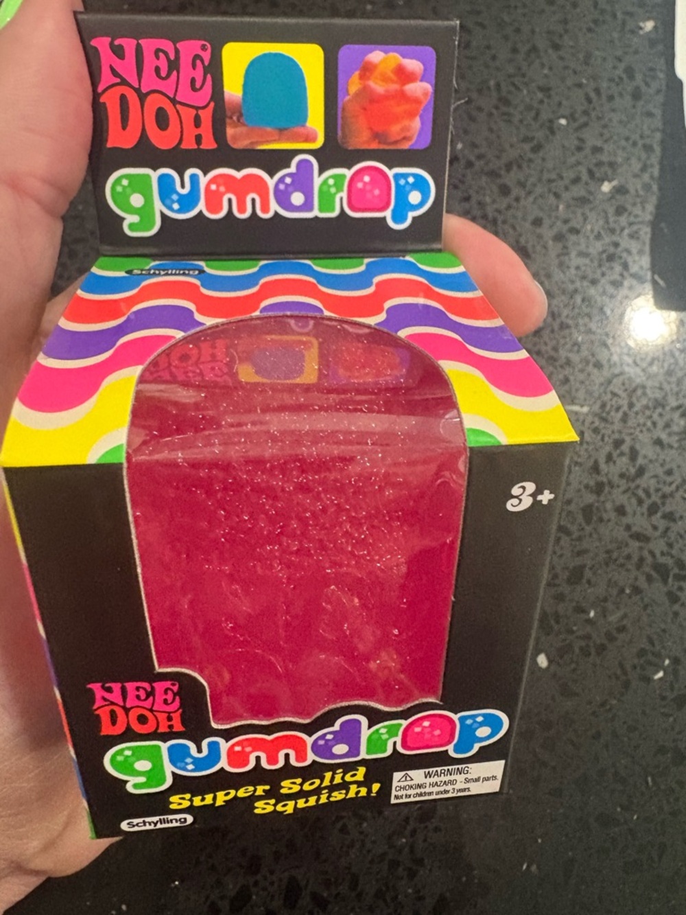 Nee Doh Gumdrop Super Solid Squish Toy - Pink, New in Box!